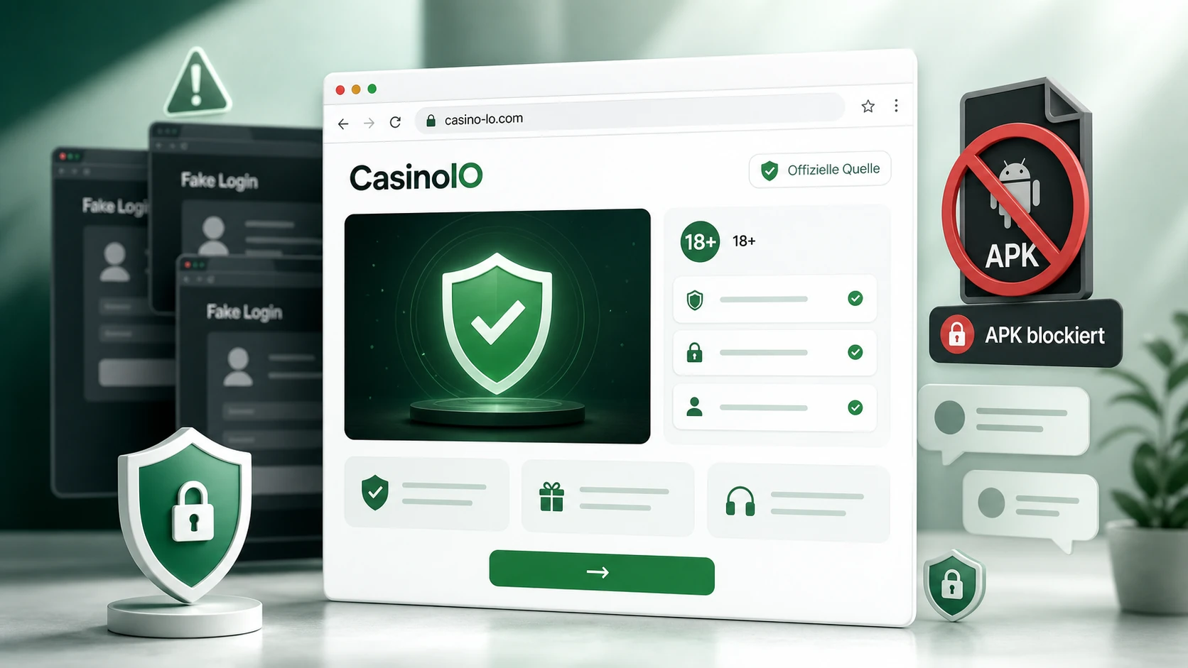 Fake Login, APKs und private Agenten vermeiden